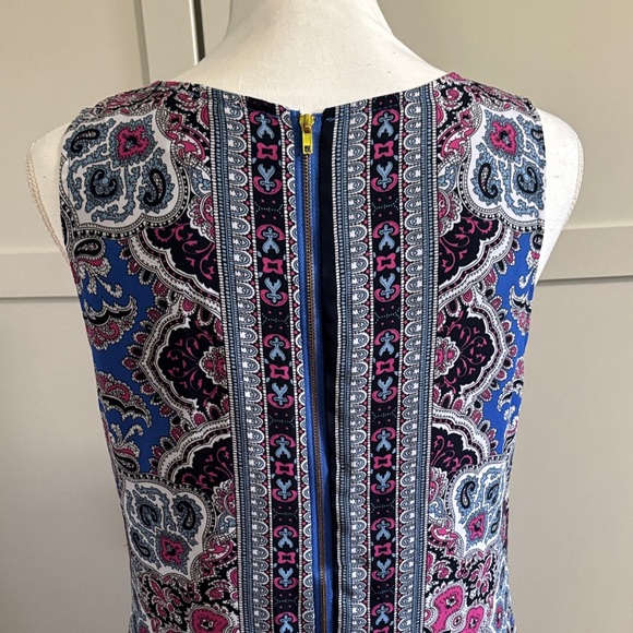 Artisan Ny Blue and Pink Patterned Mini Dress - Picture 3 of 6